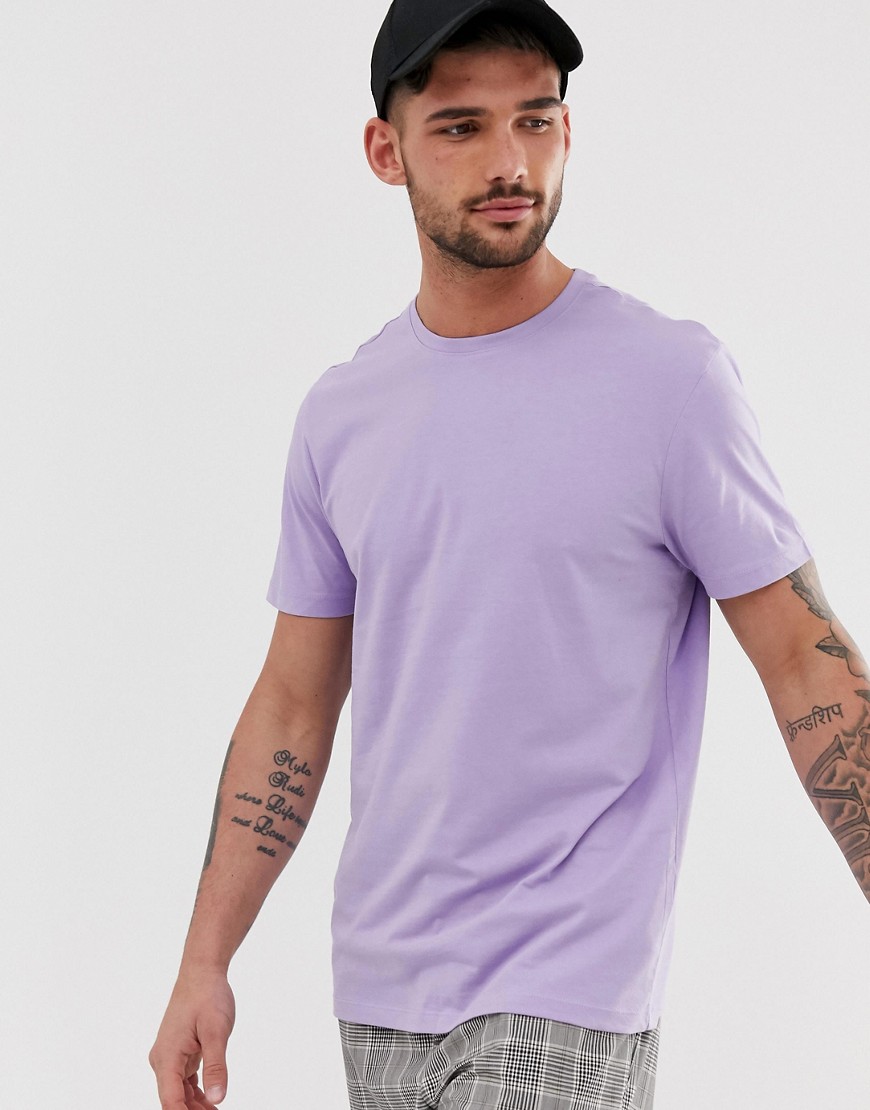 фото Сиреневая футболка с круглым вырезом new look-фиолетовый