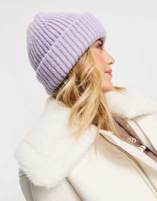 Сиреневая шапка бини Miss Selfridge-Фиолетовый цвет