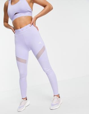   Asos Сиреневые леггинсы с фирменным логотипом на поясе adidas Training-Фиолетовый цвет