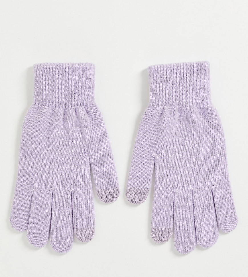 фото Сиреневые перчатки для сенсорных экранов my accessories london exclusive-фиолетовый цвет