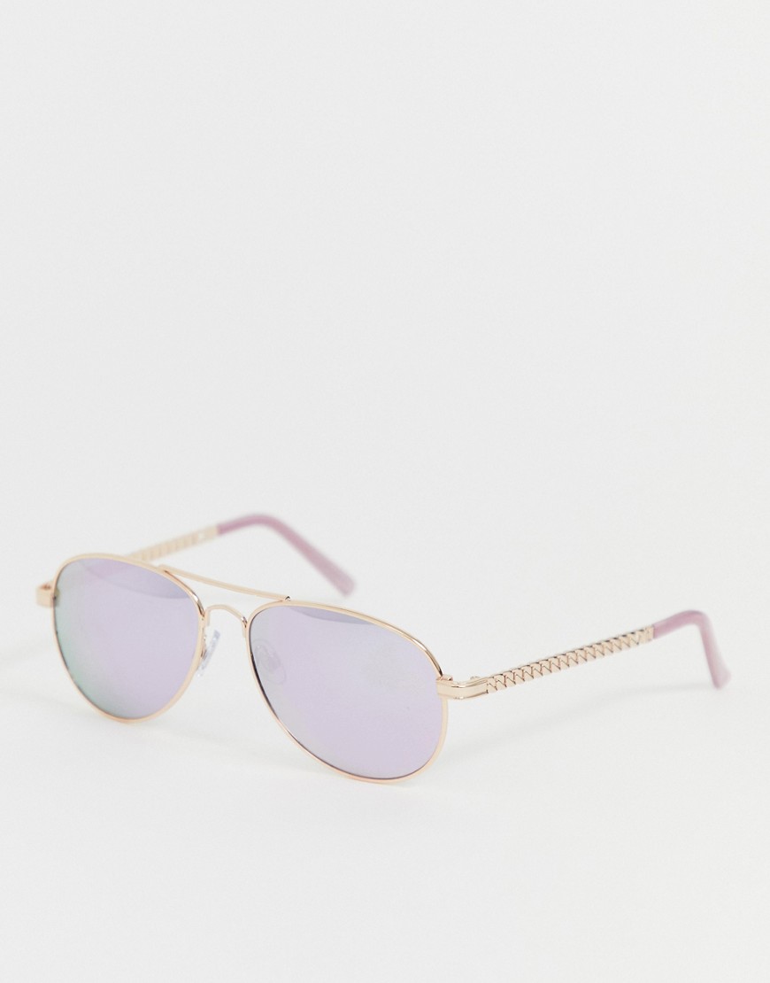 фото Сиреневые солнцезащитные очки-авиаторы river island-фиолетовый