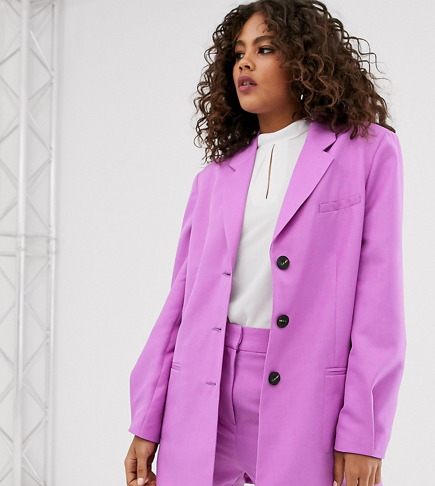 фото Сиреневый oversize-блейзер в винтажном стиле asos design tall-фиолетовый asos tall