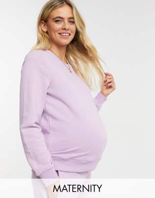 фото Сиреневый свитшот от комплекта pieces maternity-многоцветный