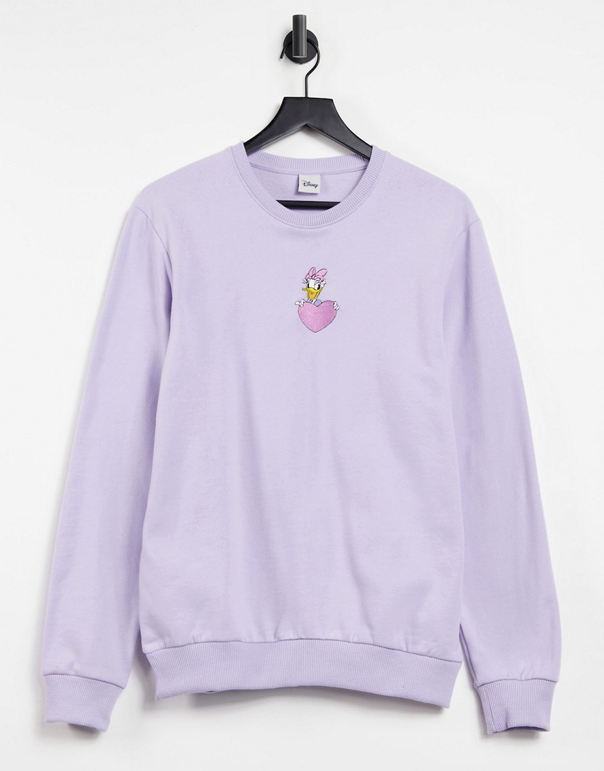 фото Сиреневый свитшот с вышивкой "дейзи дак" disney-фиолетовый цвет poetic brands