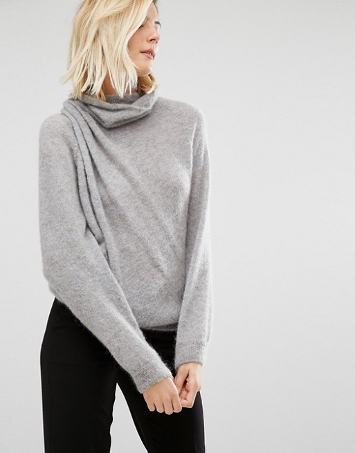 Image result for Sisley Jumper in Turtle Neck with Drape detail