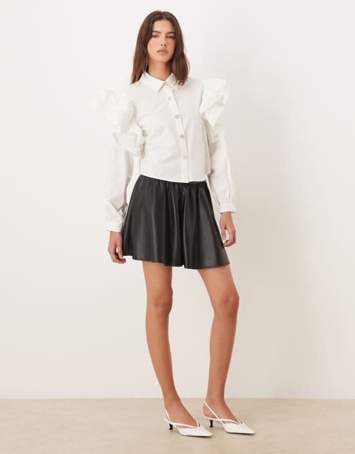 Sister Jane - Afterglow - Chemise avec épaules à volants oversize - Blanc, 3 de 4