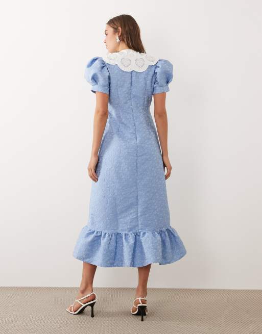 bow midi dress white Bow Strap Dress M