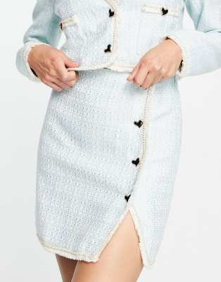 Baby blue tweed store dress