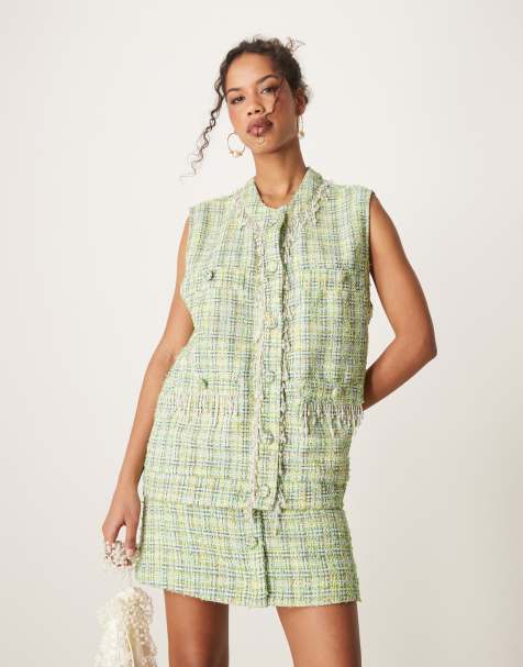 Sister Jane beaded tweed jacket in green - part of a set - view 1