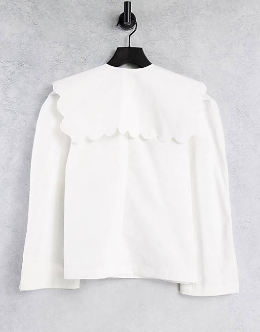 Tops Shirts & Blouses/Sister Jane bib collar shirt in white 