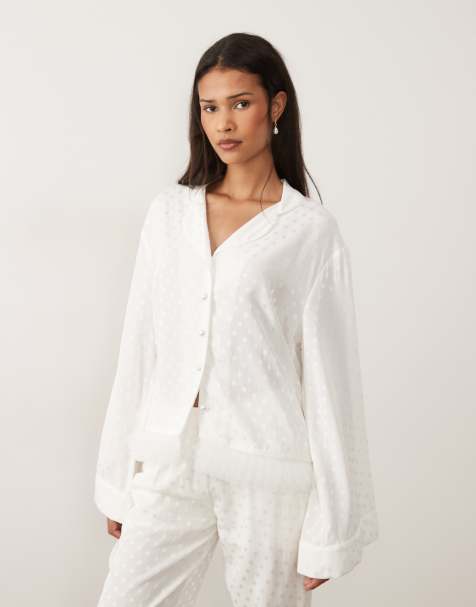 Sister Jane - Blouse d'ensemble de mariée avec ceinture à pois - Blanc - view 1