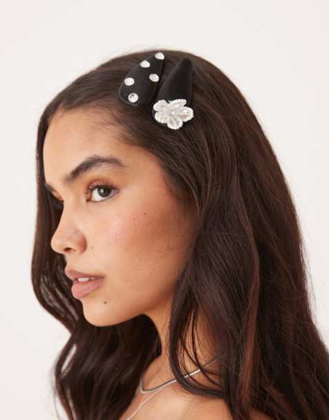Sister Jane Bluebell hair clips in black - view 1