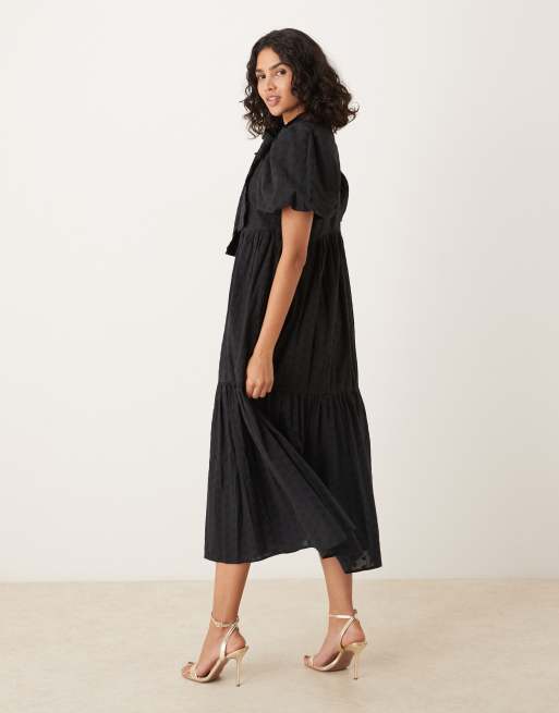 Sister Jane bow midi dress in black | ASOS