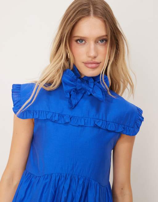 sister jane blue bow dress Memories Bow Mini Dress – Sister Jane main image 0