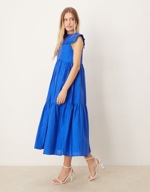 【Sister Jane】Birdie バーディー Bow リボン ミディ ドレス 青 Sister Jane bow midi dress in royal blue | ASOS