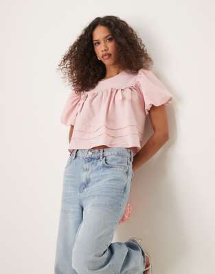 bow top in pink