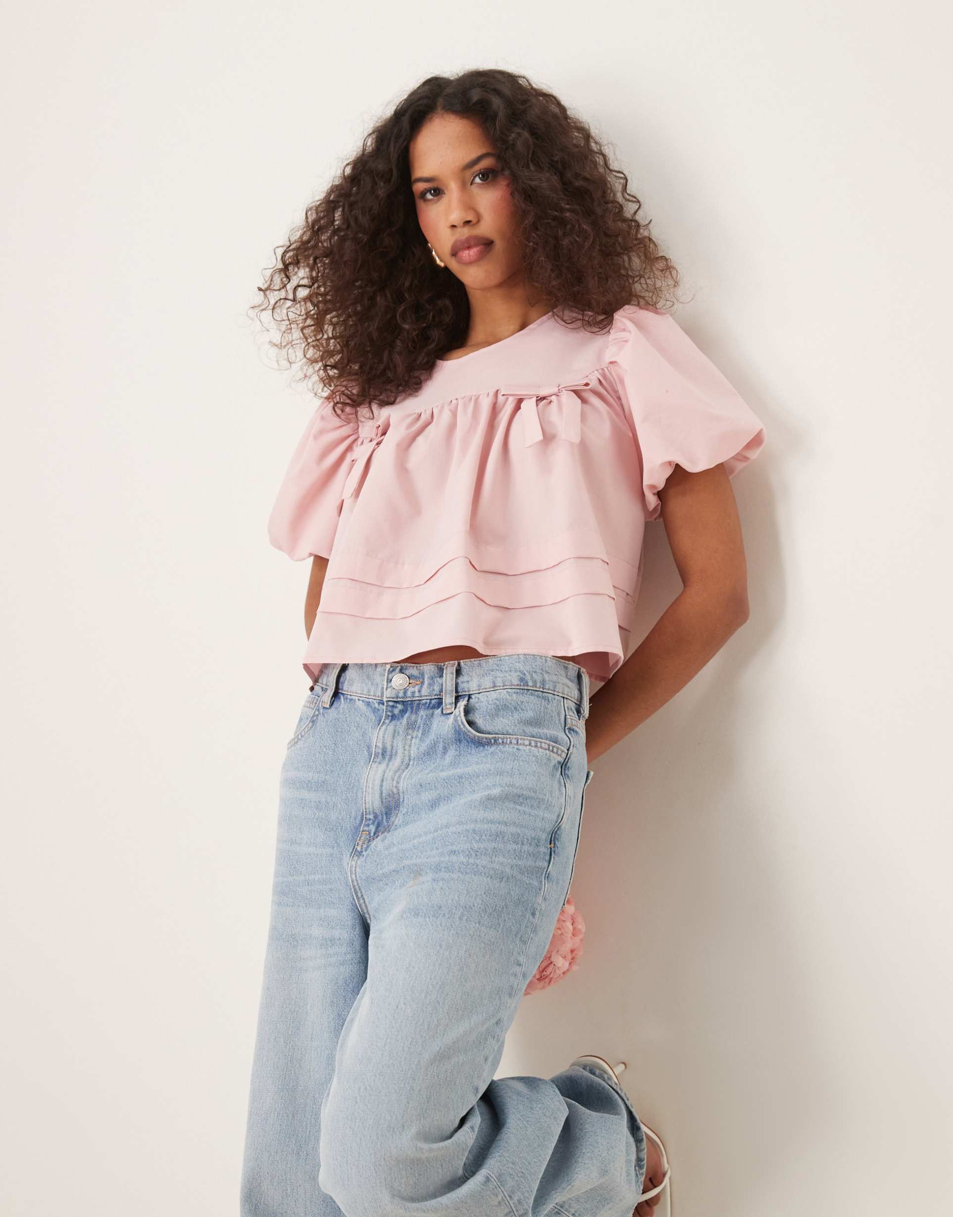 sister jane bow top in pink