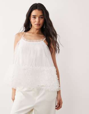 Sister Jane - Bridal - Camisole-Oberteil aus Tüll in Weiß