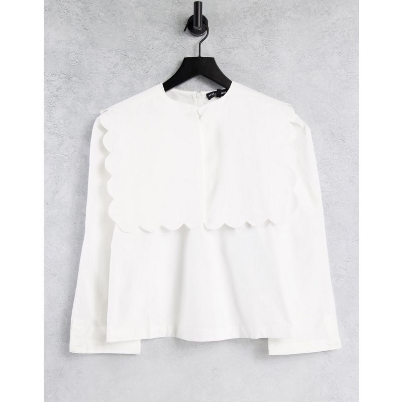 Top Donna Sister Jane - Camicia bianca con colletto a pettorina