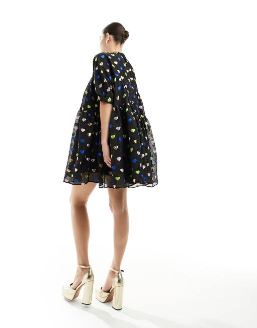 Zara heart print clearance dress