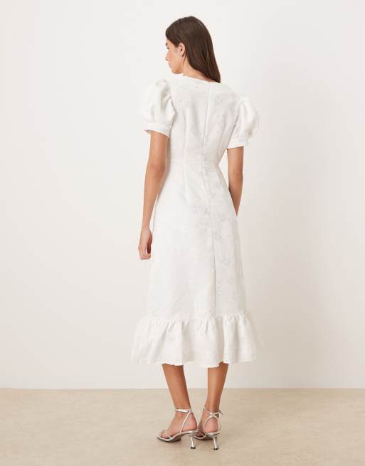 Sister Jane Carnival exclusive Bridal puff sleeve heart button up