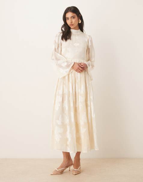 Sister Jane Dandelion midi dress in cream