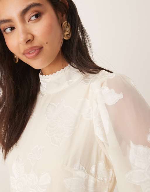 Sister Jane Dandelion midi dress in cream