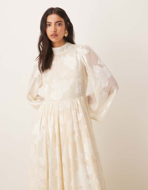 Sister Jane Dandelion midi dress in cream