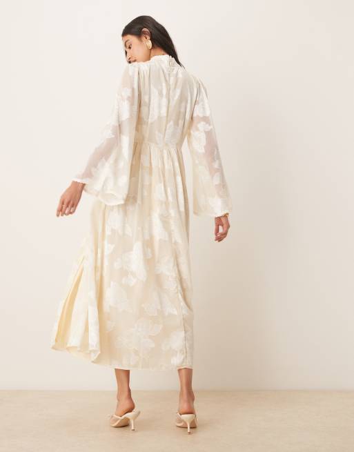 Sister Jane Dandelion midi dress in cream