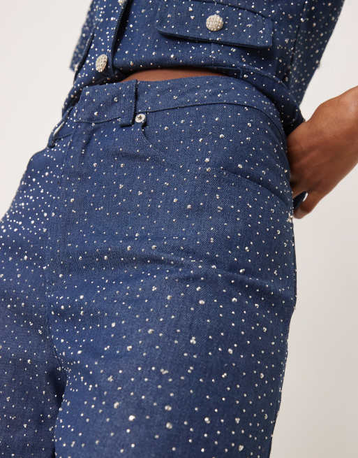 Sister Jane Daze embellished denim jeans co-ord in blue , 4 of 5