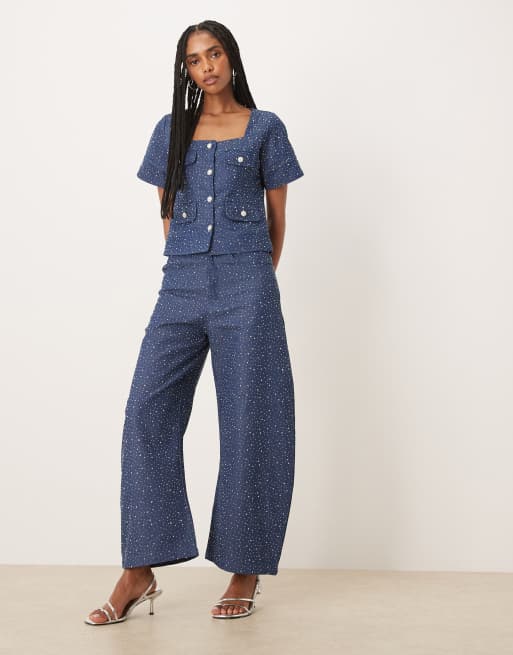 Sister Jane - Daze - Jeans blu con decorazioni in coordinato 