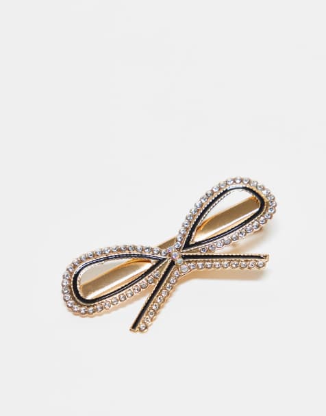 Sister Jane detachable bow clip and tie in black - view 1