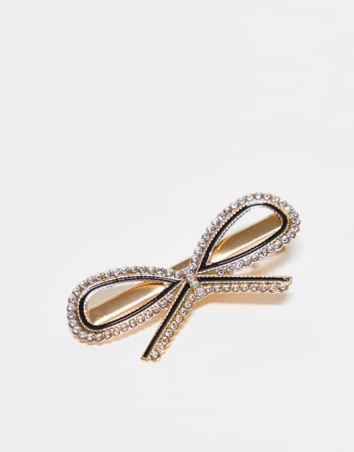 Sister Jane detachable bow clip and tie in black