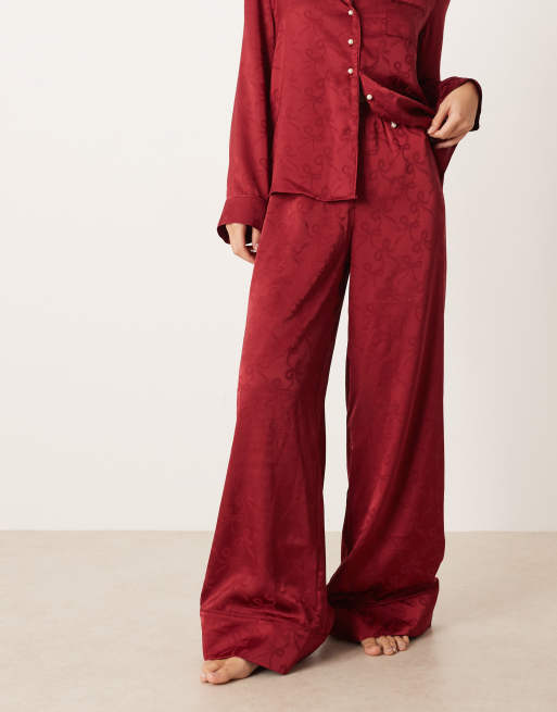 Sister Jane Dita bow pyjama trouser co-ord in red