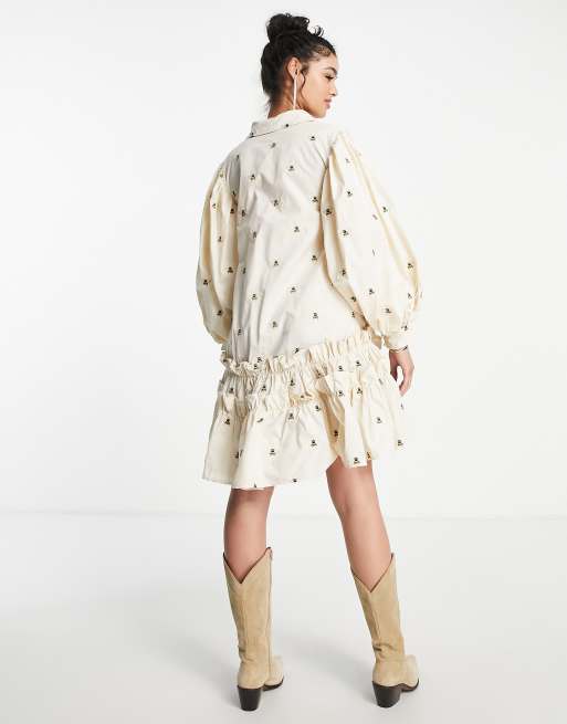 embroidered bee dress Rodanthe Dress – BIRD BEE main image 1