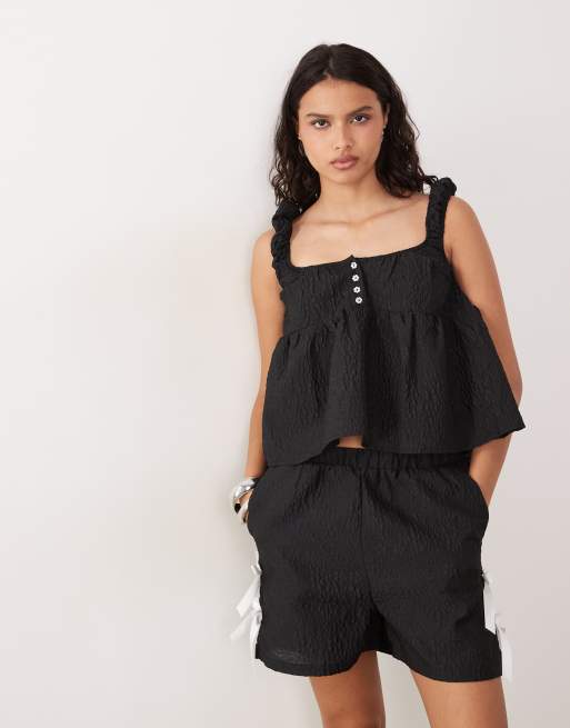 Sister Jane – Elin – Czarny zestaw: top i szorty, 3 z 3