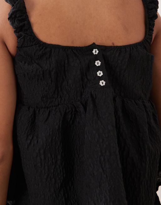 Sister Jane – Elin – Oberteil in Schwarz mit Ballonsaum, Kombiteil, 2 von 4
