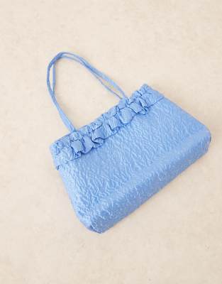Sister Jane Embellished Jacquard Bag In Blue