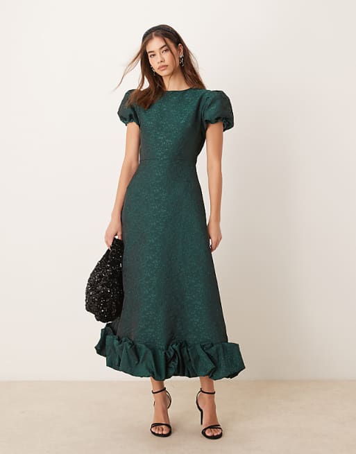 Sister Jane exclusive puff sleeve bubble hem midaxi dress in Sister Jane exclusive puff sleeve bubble hem midaxi dress in