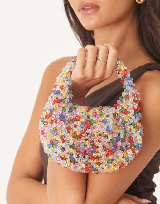 Sister Jane - Flerfarvet taske med perler