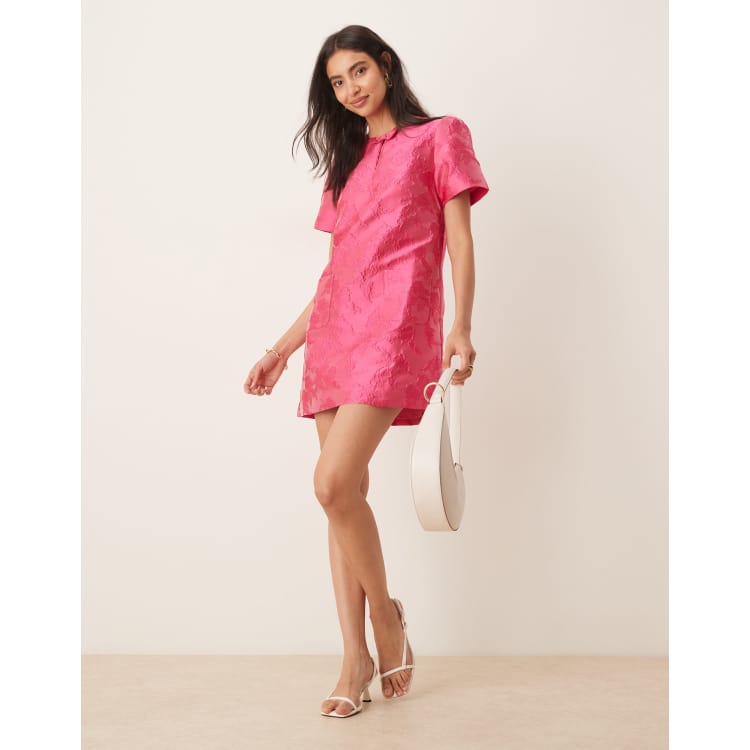 Sister Jane Foxglove jacquard mini dress in fuchsia | ASOS