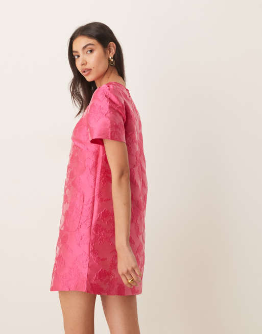 Sister Jane - Foxglove - Pink minikjole i jacquard, 3 af 4