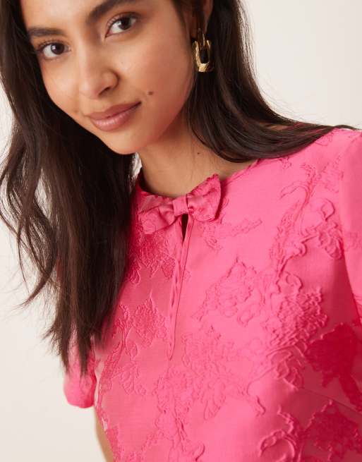 Sister Jane - Foxglove - Robe courte en jacquard - Fuchsia, 4 de 4