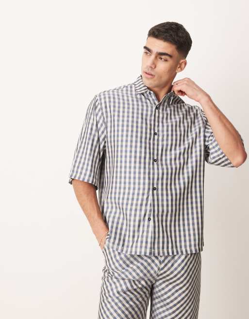 Sister Jane gingham shirt in black and white - part of a set