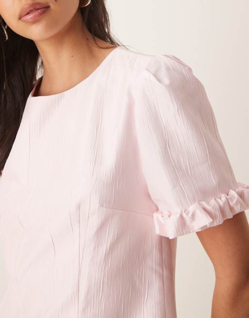 Sister Jane Harebell ruffles mini dress in soft pink