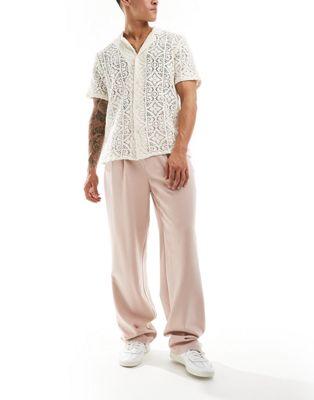 Sister Jane high waisted tailored trouser in pink