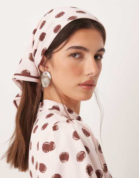 Sister Jane Illume exclusive headscarf in pink polka-dot print - view 1