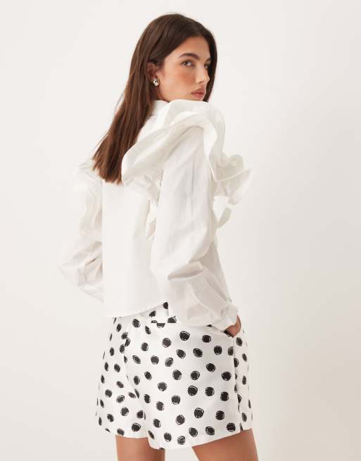 Sister Jane - Illume - Short à pois avec ceinture - Ivoire, 4 de 5