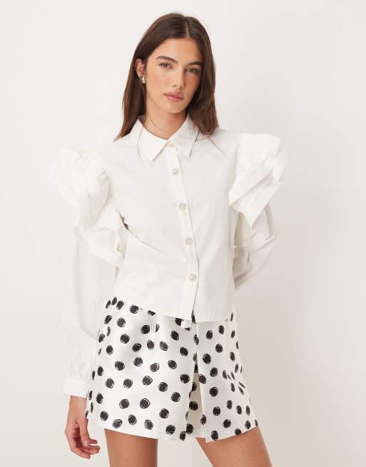 Sister Jane - Illume - Short met riem en stippen in ivoorwit, 2 van 5