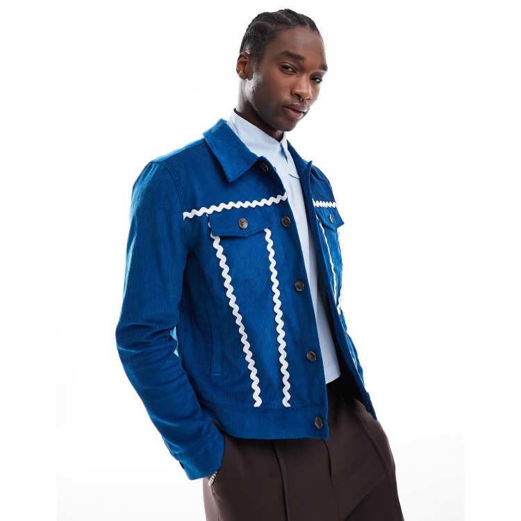 Sister Jane Jackson corduroy jacket in cobalt | ASOS